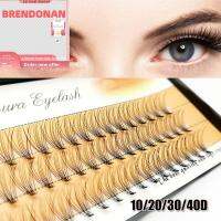 BRENDONAN 1Box/60 Bundles อุปกรณ์แต่งตา ที่ต่อขนตา ขนตาหนาธรรมชาติ 10/20/30/40D 8 ~ 16มม. ขนตาปลอม มิงค์เลียนแบบ