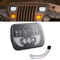 AutoAccessories ไฟหน้าสปอตไลท์ LED 7นิ้ว35W 4000LM 6000K + สีเหลือง