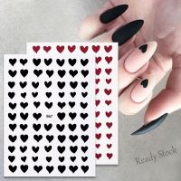 【hot sale】 ♤ↂ¤ B50 1PC Love Heart Designs 3D Nail Sticker Valentiness Day Black Red Transfer Decals Slider Gifts For Nails Decoration