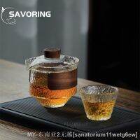 【hot】☼◊ 300ml Large Transparent Gaiwan Chinese Teaset Thick Heat-resistant Cover Cup Lid Set