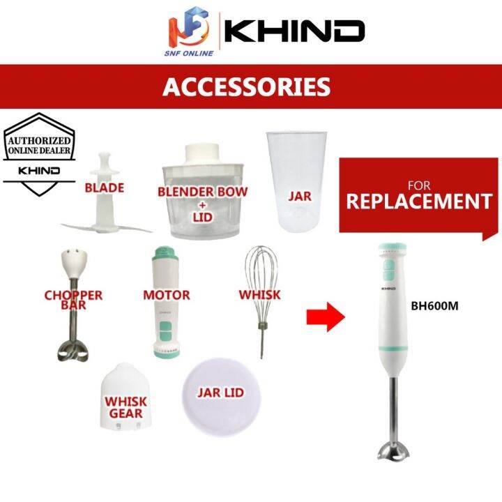 new Khind Hand Blender ACCESSORIES BH600M Lazada