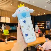 利Suyo แก้วน้ําเก็บความร้อน ความจุขนาดใหญ่ 350 มล. ลาย Kuromi Melody Cinnamoroll น่ารัก