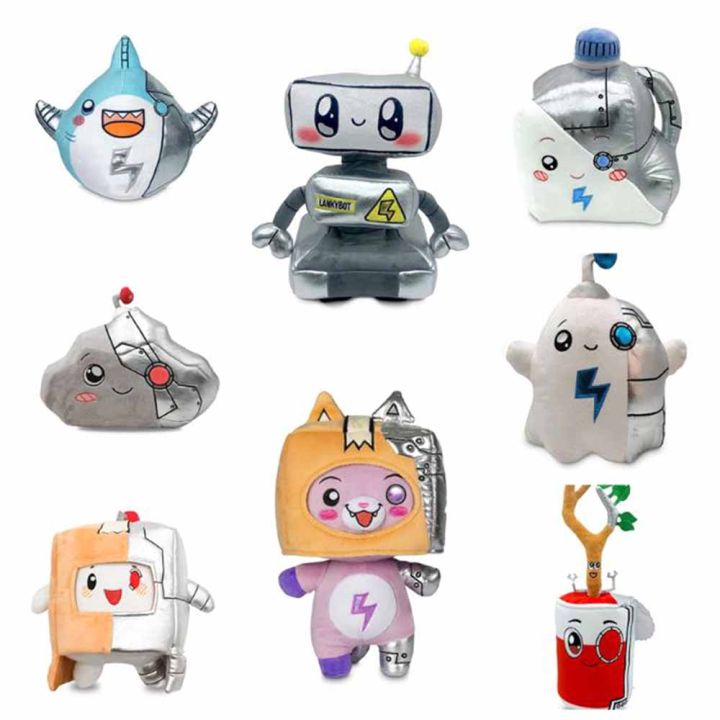 lankybox-lankyrobot-mechanical-สไตล์-led-light-foxy-boxy-rocky-shark-หุ่นยนต์ตุ๊กตา-plush-ตุ๊กตาของเล่นสำหรับของขวัญเด็ก