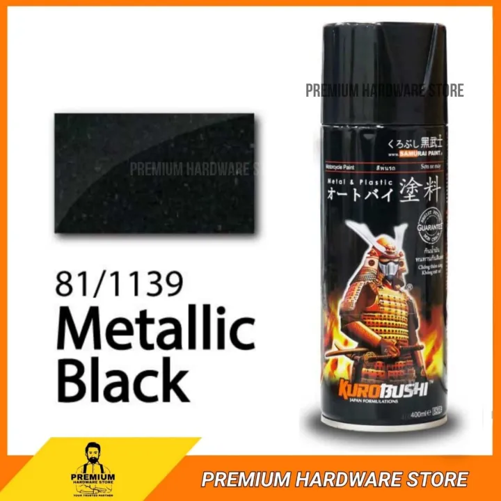 Samurai 81 Black Metallic Spray Paint 400ml Lazada