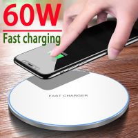 60W  Wireless Charger Pad For iPhone 14 13 12 11 Pro XS Max Induction Fast Wireless Charging Station For Samsung Xiaomi Huawei