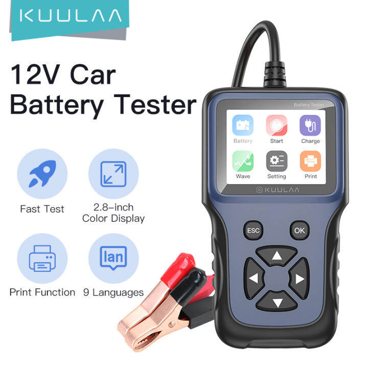 KUULAA V311B Car Battery Tester Checker Charger Analyzer 12V 2000CCA