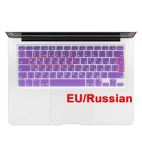 ฟิล์มสติกเกอร์ป้องกันจอแป้นพิมพ์ซิลิโคนนิ่มตัวอักษรภาษารัสเซียสำหรับ Macbook Air 13 Pro 13 15 17