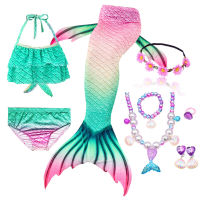 Kids Mermaid Swimsuit Bikini Girls Mermaid Tail with Finned Swimsuit Childs Wear Split Swimsuit Mermaid Tail Clothing Swimwear