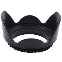 DC-SN HOOD 58Mm Screw Mount Flower Crown Lens Hood Petal Shape for 58Mm Lens Black