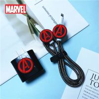 Kartun Marvel Kabel Winder Set untuk iPhone 11 12 Cepat Pengisian 18/20 W Plug Data Line Charger Perlindungan Kabel Spiral Pelindung