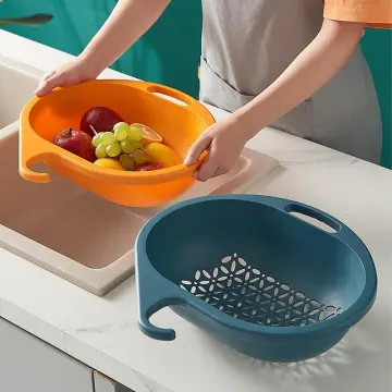 Stainless Steel Sink Drain Strainer Basket, Multifunctional Hanging Sink Strainer Colander Drain Basket for Filter Kitchen Waste and Wash Vegetables