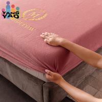 Elastic Fitted Sheet Crystal Velvet Bed Sheet Mattress Cover Solid Color 1pcs Winter Warm Soft Queen King 180X200cm Adult Kids