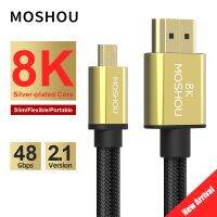 《Voice of The Times》สายเคเบิลที่รองรับ Micro HDMI เป็น HDMI 2.1 3D 8K 1080P อะแดปเตอร์สายเคเบิลที่รองรับ HDMI ความเร็วสูงสำหรับกล้องแท็บเล็ต HD TV