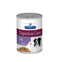 (1 กระป๋อง)Hills Prescription Diet i/d 354 g Low Fat Canine Rice, Vegetable &amp; Chicken Stew