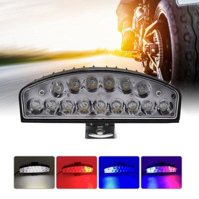 Motorcycle External Work Light Aluminum Shell Super bright Led Spotlight 15led Red And Blue Flashing Lamp Modified Parts