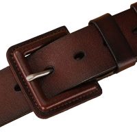 JEEP JEEP belt male metal allergy prevention leather belts needle pure leather belt buckle contact youth male tide --皮带230714✻