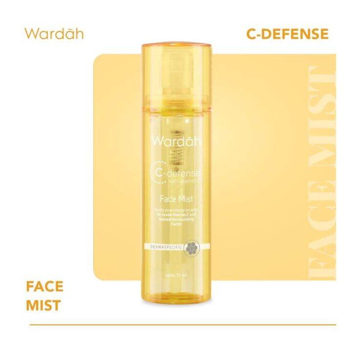 WARDAH C Defense Face Mist, 55 ml Spray dengan HiGrade Vitamin C
