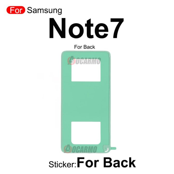 สติกเกอร์เต็มชุดสำหรับ Galaxy Note 8 9 7 10 Plus 20อัลตร้าด้านหน้าจอแอลซีดีด้านหลังแบตเตอรี่กาวสำหรับ Note 10Lite