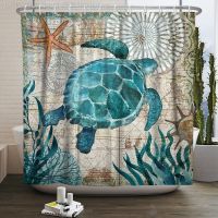 【CW】✸❦  Shower Curtain Sea Turtle Creature Landscape Curtains Durable