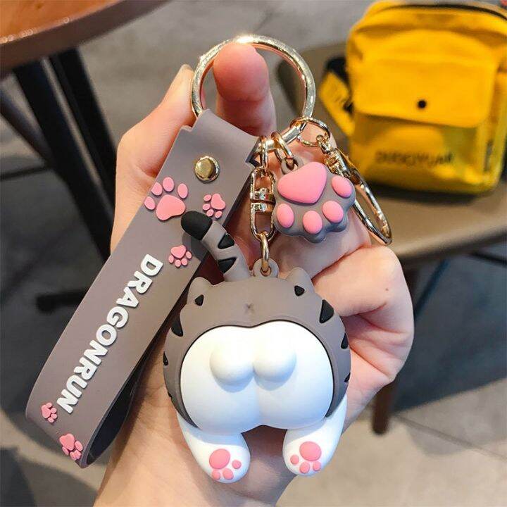 cat-butt-keychain-cartoon-female-cute-couple-lovers-pair-gift-bag-ornament-car-key-chain-lanyard-child-toy-ins-kawaii-girl-gift