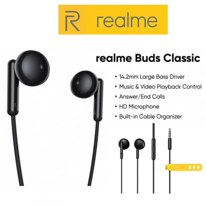 realme buds earphone classic white