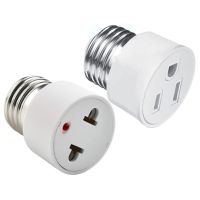 ∏✁❅ 1pcs E27 to EU US Converter Lamp Socket Screw LED Bulb Lighting E27 European America Plug Socket Light Holder White