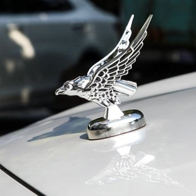 Knights House ตกแต่งภายนอก1PC Car Bonnet front Hood Eagle ornament Badge Auto front COVER 3D Eagle Emblem อุปกรณ์เสริมสำหรับดัดแปลงรถยนต์