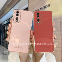 INS เคส Phone Case Honor90 Honor 90 Lite 5G 4G เคส ใหม่สีลูกกวาดเรียบง่ายสุดสร้างสรรค์แฟชั่นเคสมือถือชุบโลหะป้องกันการตกเคสด้านหลังแบบนิ่ม Cover 2023