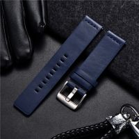 〖Bar watchband〗สายนาฬิกาหนังสายนาฬิกานาฬิกาหนังหนังลูกวัวสีฟ้า,แบบอิตาลี18มม. 20มม. 22มม. 24มม. สายนาฬิกาแบบปลดเร็ว