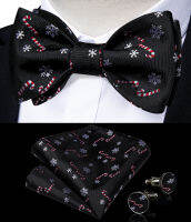 แบรนด์ใหม่คริสต์มาส Bowties สำหรับผู้ชายสีดำตนเองผูกผู้ชายเนคไทซานตามาตรากวางเหน็บแบบผีเสื้อนอตของขวัญคริสต์มาส