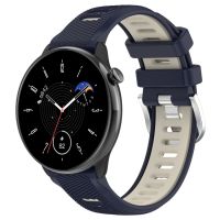 SUNSKY นาฬิกาสมาร์ทวอชสำหรับ Samsung Galaxy Watch 6,สายนาฬิกาข้อมือซิลิโคนหัวเข็มขัดเหล็ก2สี43มม. 20มม. คลาสสิก