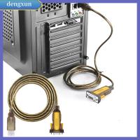 DENGXUN เกื้อหนุนหน้าต่างพอร์ต COM สายเคเบิลอะแดปเตอร์ USB DB9กับตัวเชื่อมต่อ RS232สายไฟคอมพิวเตอร์สายพอร์ตอนุกรม