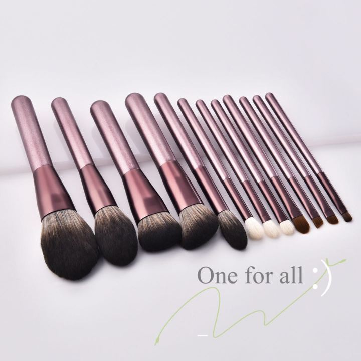 พร้อมส่ง-แปรงแต่งหน้า-h15-brush-set-เซต12ชิ้น-พร้อมกระเป๋า-แปรงปัดแก้ม-แปรงไฮไลท์-แปลงแต่งหน้า-make-up-brush-fancy-สีแปรงคลาสสิคมากๆ