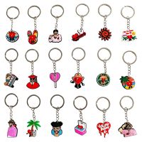 1 PCS Rubber PVC Keychain Latin Singer Bad Bunny Keyring Gift Kid Cartoon Soft Silicone Key Holder For Friends Key Chains