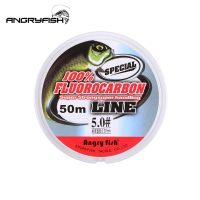 [HUYE Outdoor Store] ANGRYFISH 100สายการประมงฟลูออโรคาร์บอน50M ปลาใสซุปเปอร์แข็งแกร่ง