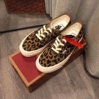 【high quality】original vans New Japanese leopard pattern low top canvas shoes female students Korean version versatile retro board shoes casual shoes