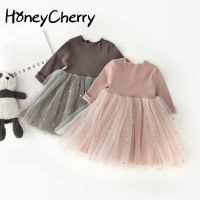 HoneyCherry ชุดเดรสแขนยาว Baju Bayi Perempuan เจ้าหญิงเด็กผู้หญิงสำหรับเด็กผู้หญิง Xuezilan