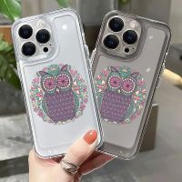 เคสโทรศัพท์มือถือแบบนิ่ม TPU ใส กันกระแทก กันรอยกล้อง ลายนกฮูก สําหรับ IPhone 11 14 13 12 Pro Max XS X XR 7 + 8 6 6S Plus