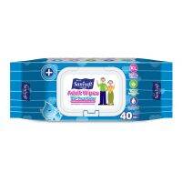 Sanisoft Adult Wipes 99% Pure Water / แซนนิซอฟท์ ผ้าเช็ดผิวสำหรับผู้ใหญ่ ขนาด 40แผ่น