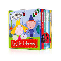 English original class and Lilys small kingdom small library 6 cardboard palm books Ben and holly S little kingdom little Library animation with the same name can play puzzles on the back cover