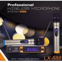 CCTV SHOP ไมโครโฟนไร้สาย/ไมค์ลอยคู่ UHF ประชุม ร้องเพลง พูด WIRELESS Microphone รุ่น LX-888 พร้อมกระเป๋าสำหรับพกพา