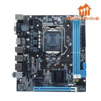 เมนบอร์ด H61 16GB Micro-ATX PC เมนบอร์ด LGA1155ซ็อกเก็ต I3/I5/I7 CPU รองรับ2 X DDR3 4 X SATA 2.0 Realtek 10/100 Mbps LAN Onboard สำหรับสำนักงาน