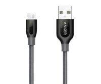 CHARGER CABLE (สายชาร์จ) ANKER POWER LINE+ FOR MICRO 3FT AK33 (GRAY)