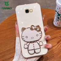 เคสเคสโทรศัพท์แบบตั้งได้เคลือบกระจกน่ารักหรูหรา Toosci J7 Hello Kitty เคสหลังแบบนิ่มสำหรับ Samsung Galaxy J2 Prime J3 2017 J4 J330บวก J5 Prime J5 Pro J6บวก J7 Pro Samsung Galaxy Note 10 Plus Note 10 Lite Note 20 Ultra