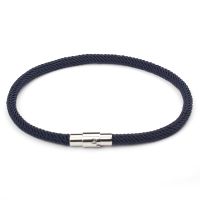 【hot】№❁  Rope Leather Men Magnetic Clasp for Bangles Pulseiras SL006