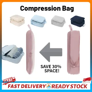 Hodo SG Store 4pcs Foldable Travel Compression Packing Cube Set for  Suitcases 3 Compressible Packing Cubes & 1 Shoe Bag