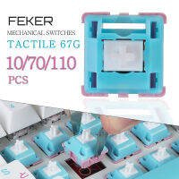 Feker 70/110ชิ้นสวิทช์กลสีชมพูสีฟ้า3Pin สัมผัส Miamis สวิทช์สำหรับการเล่นเกมวิศวกรรม Keyboar