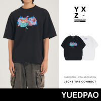 Yuedpao x Jeck ยอดขาย No.1 รับประกันไม่ย้วย 2 ปี เสื้อยืดเปล่า เสื้อยืด Oversize Collab Mootoo The Connect