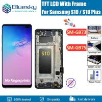 TFT LCD สำหรับ Samsung G973 Incell สำหรับ Samsung Galaxy S10 Plus G975จอแสดงผล LCD พร้อมกรอบจอแสดงผล S10 G973F LCD หน้าจอสัมผัส
