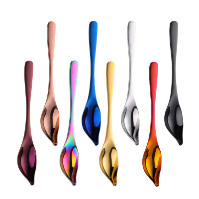 1PCS 304 Stainless Steel Saucier Spoon Pointed Waterdrop Dressing Sauce Oil Spoon For Honey Ice Cream Cake Kitchen Baking Tools